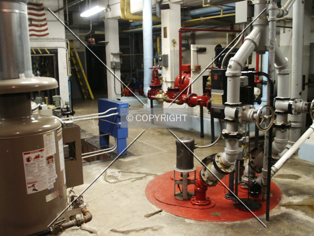View from the boiler room entrance