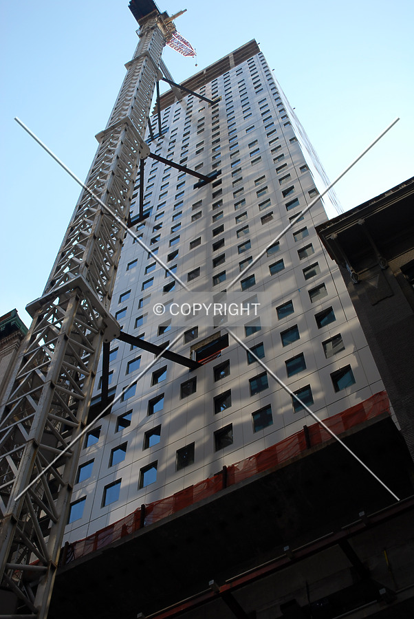 Looking up the front side
