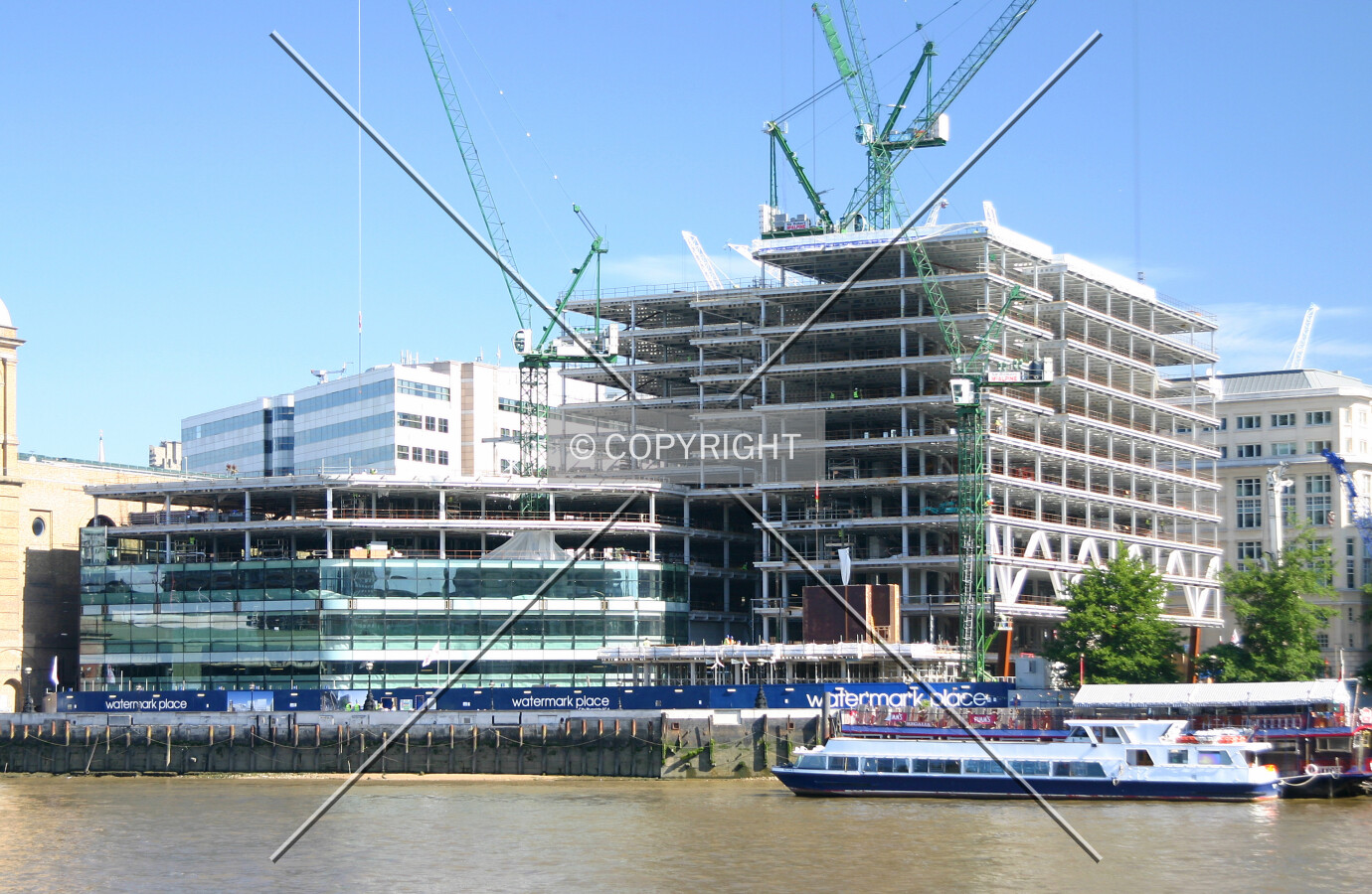 View northwest from across the Thames