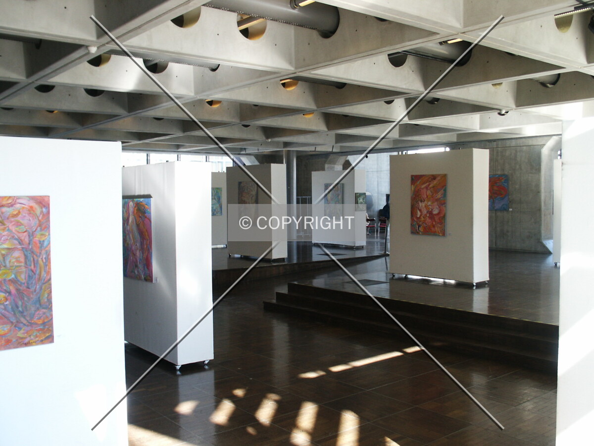 Art display on the top floor