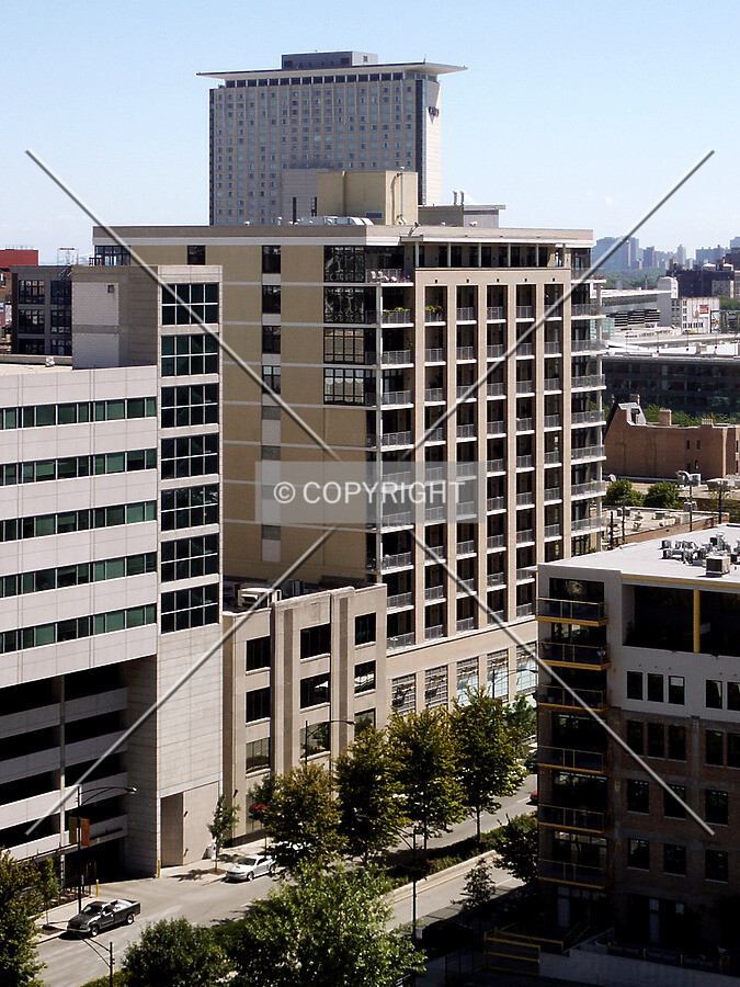 Looking southeast from 1819 South Michigan