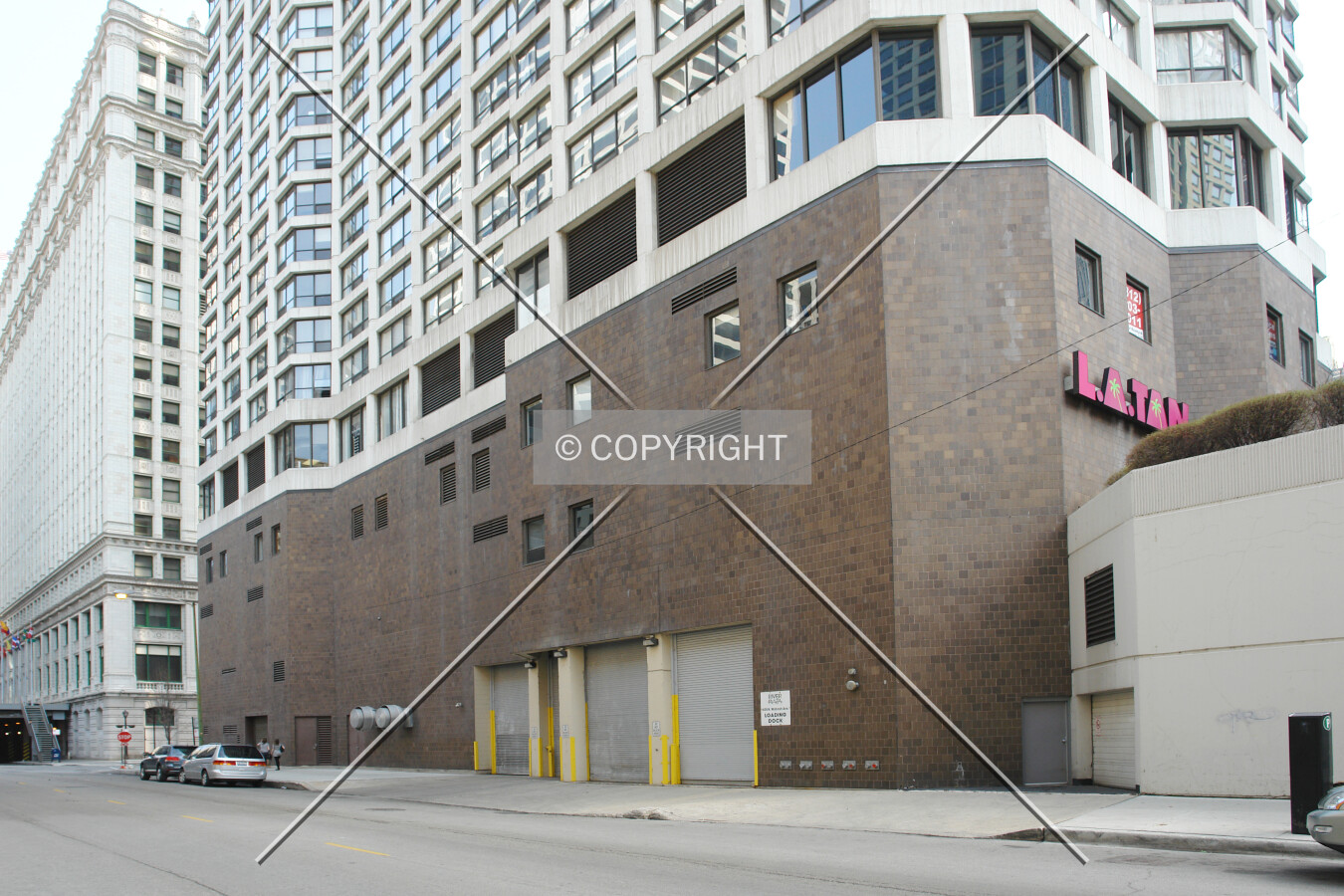 The base and backside entrance at East Hubbard Street