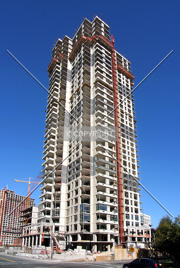 View from the southeast at Columbus Drive and Warren Street