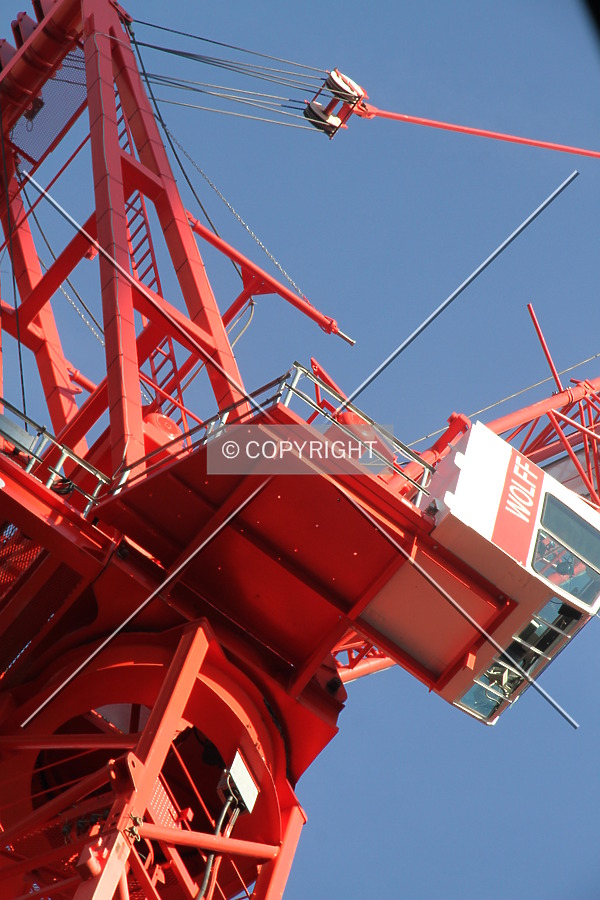 Detail of the red Wolff crane