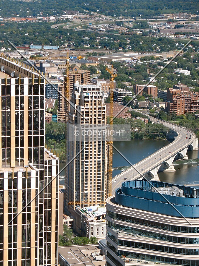 Distant view to the northeast from the roof of the IDS Tower