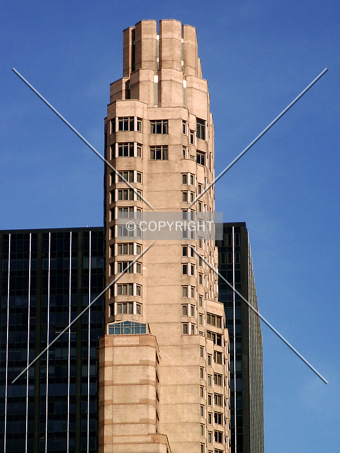 Top of the building seen from 8th Avenue
