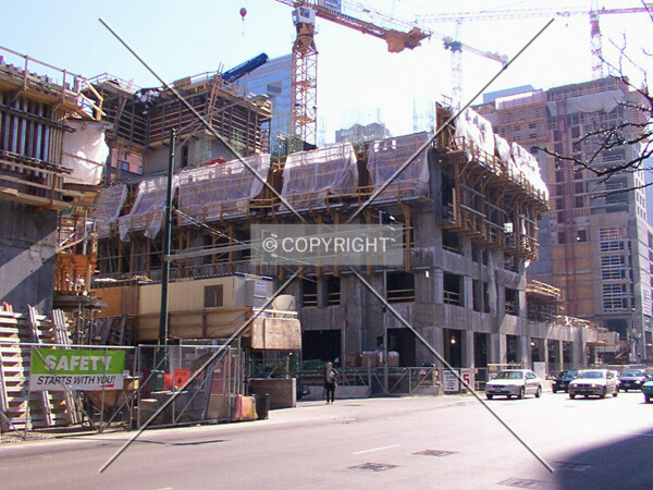 View from the northwest, showing the Caravel & Grand Plaza construction sites