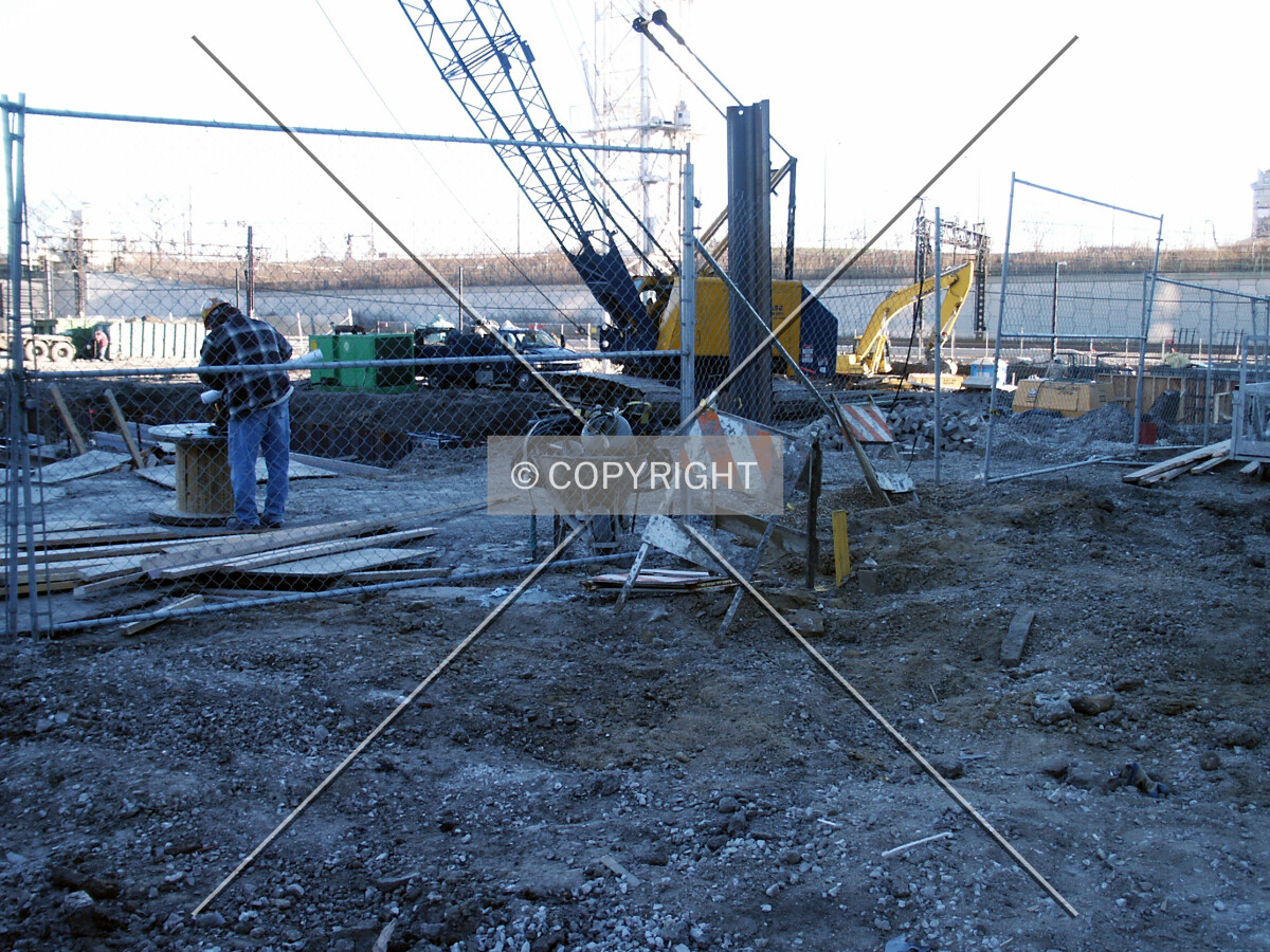 Fence on the south side of the site