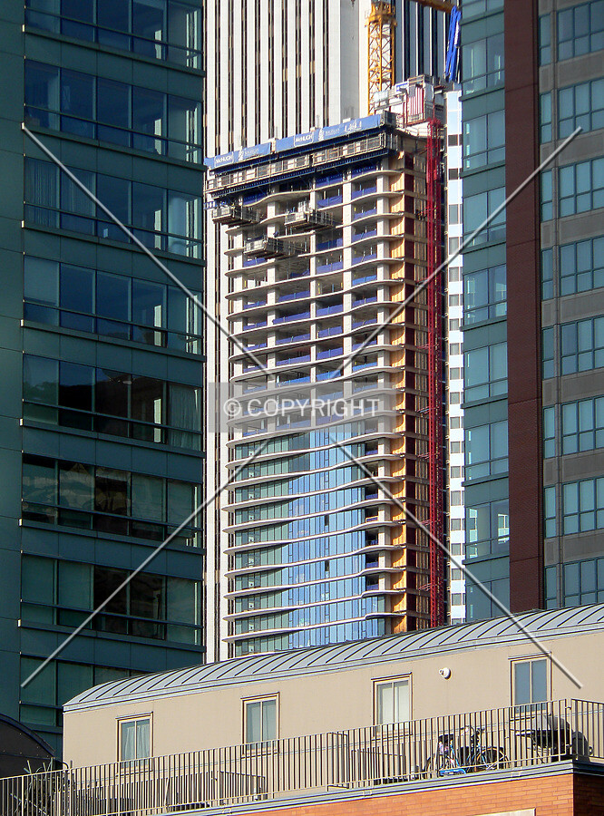 View from the prommenade of the River East Art Center