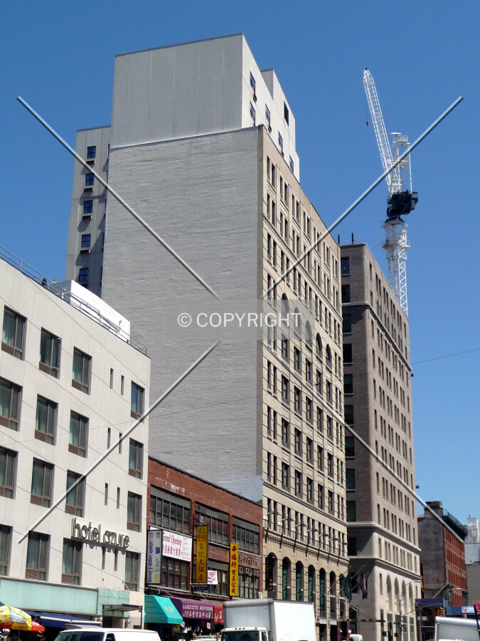 View from the south along Lafayette Street