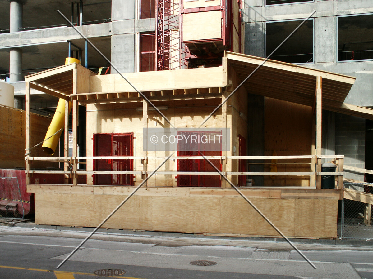 Hoist platform on 13th Street