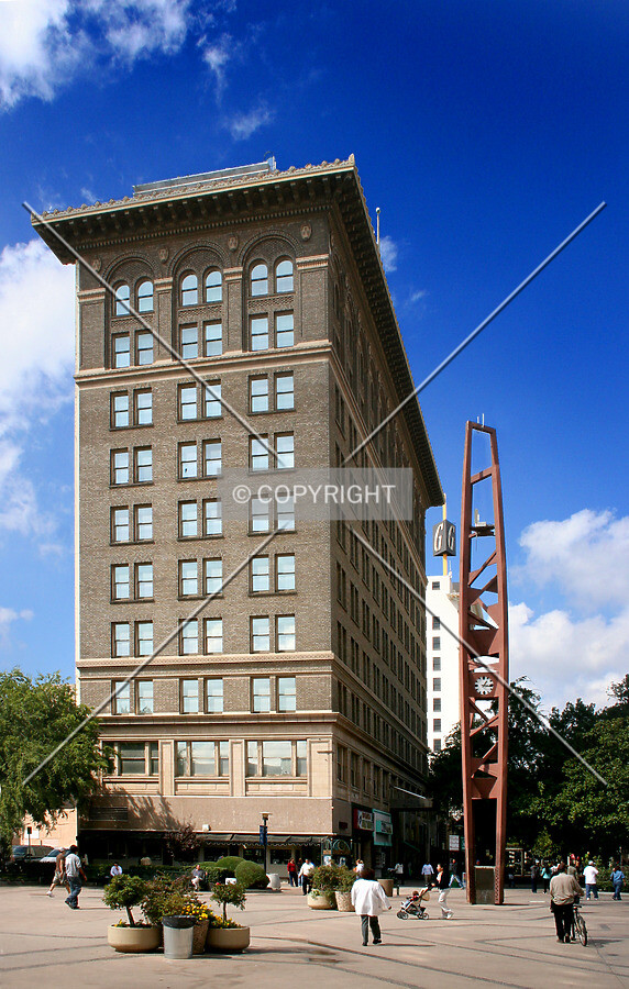 North face with the Fulton Mall Clock Tower
