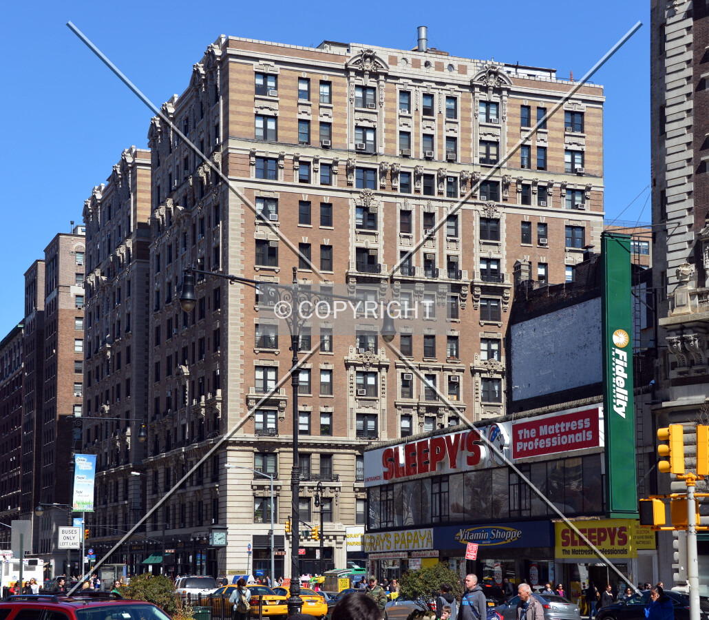 View from the southwest at Broadway and 71st Street