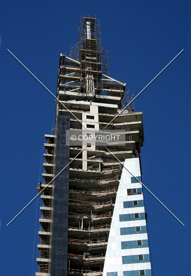 Looking up at the top