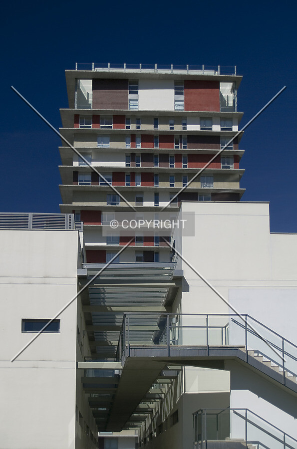 Top floors as seen from the south