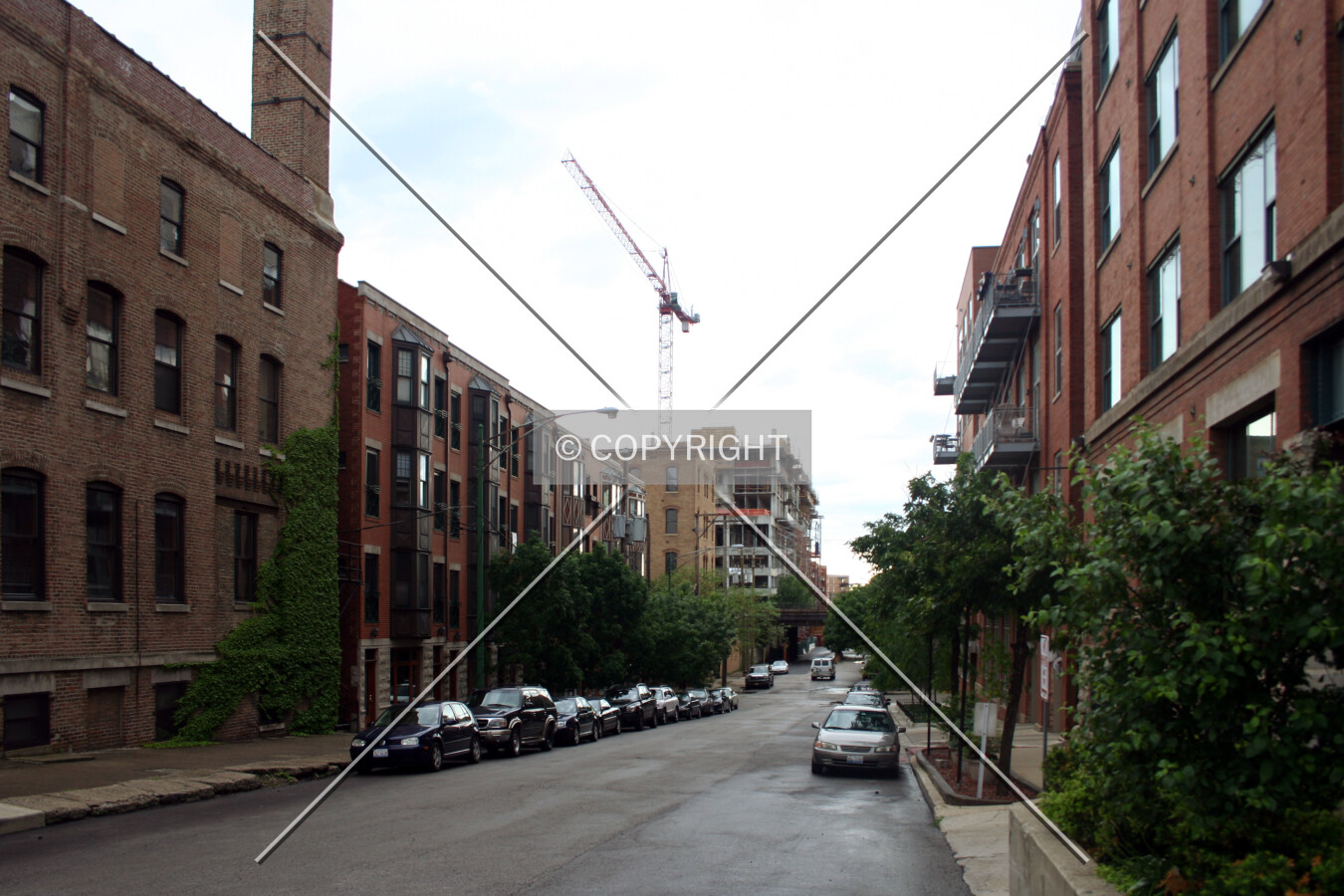 Looking west from Halsted Street