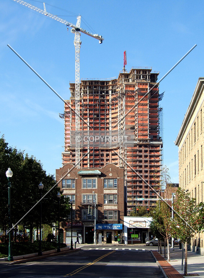 View from the northeast along Anderson Street