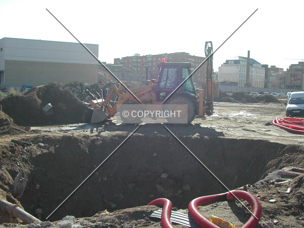 View of the construction site