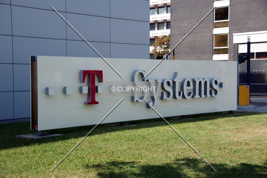 T-Systems logo at T-Systems premises