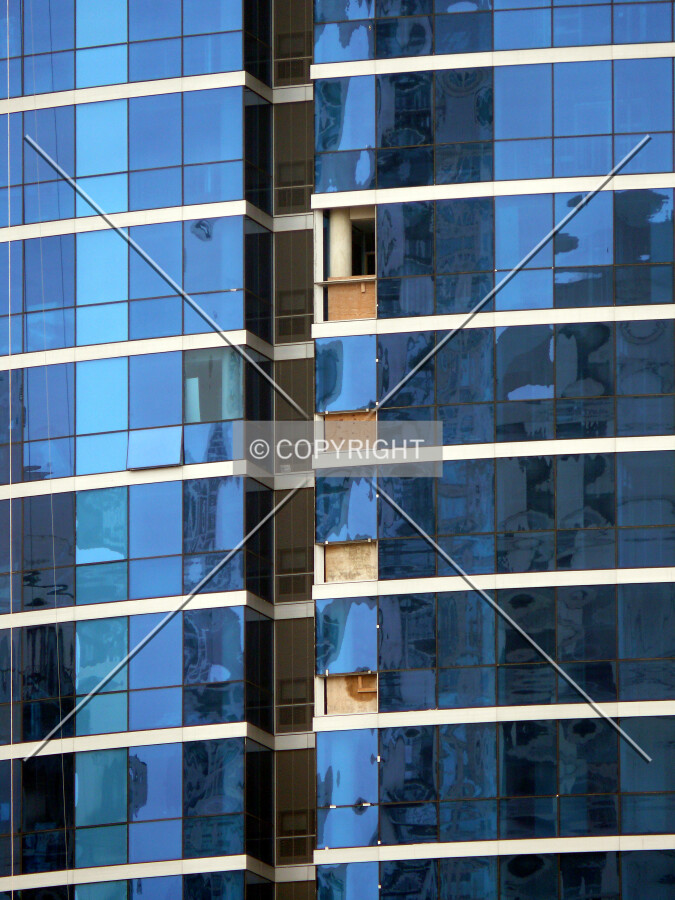 Missing windows on the east facade