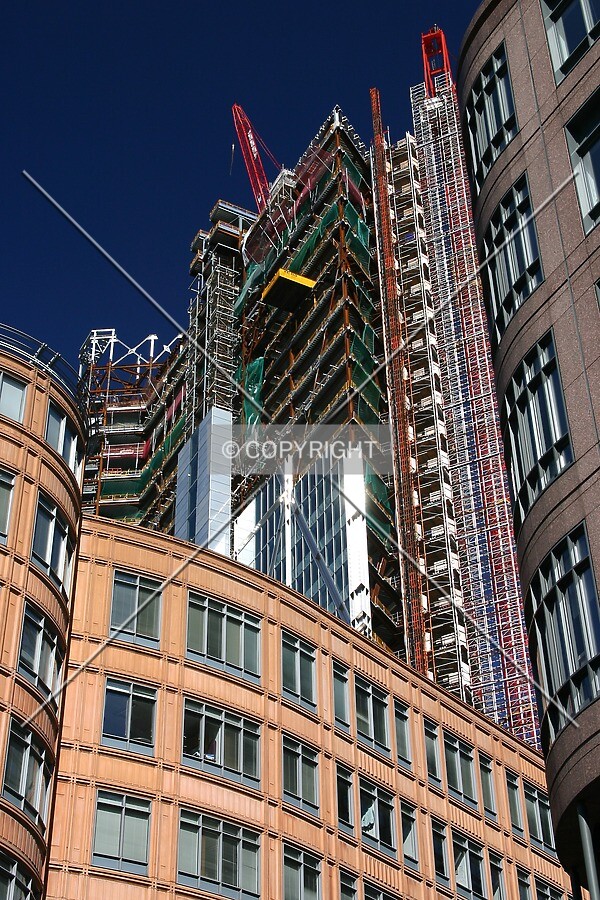 Looking up the southwest corner from Appold Street