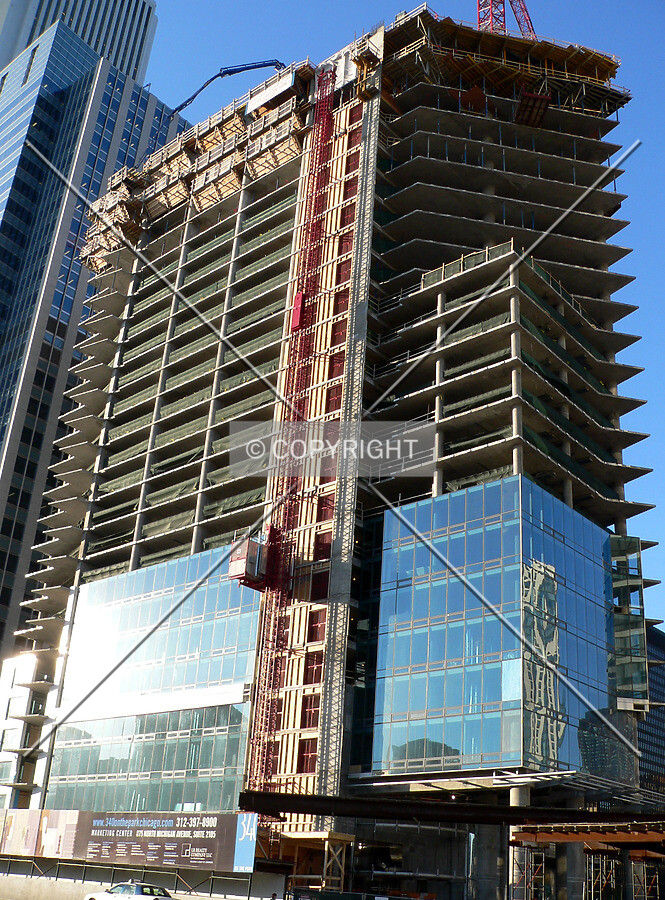 View up the southeast corner from Randolph Street