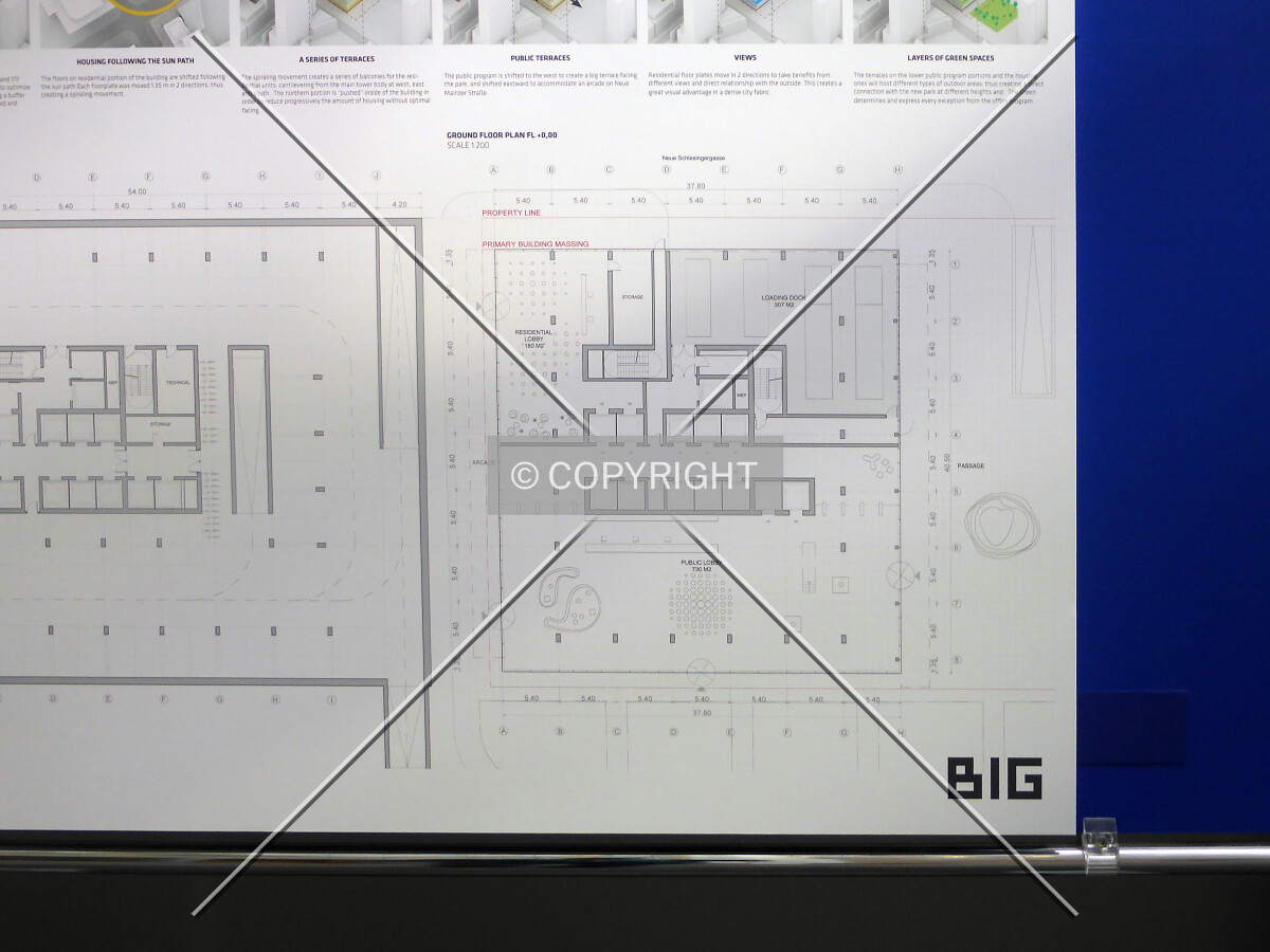 Floor plan of the proposed tower; as seen in an exhibition of the planning department