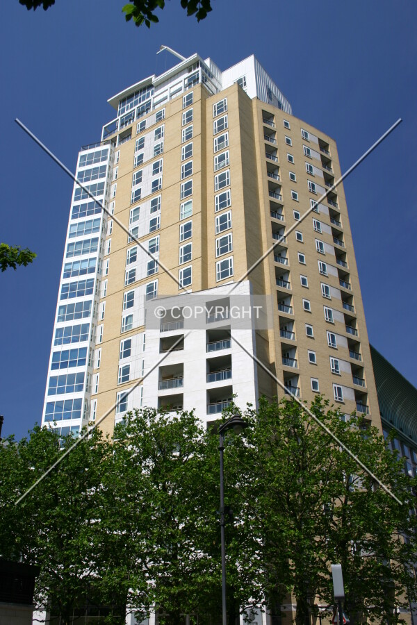 Looking up from Westferry Circus