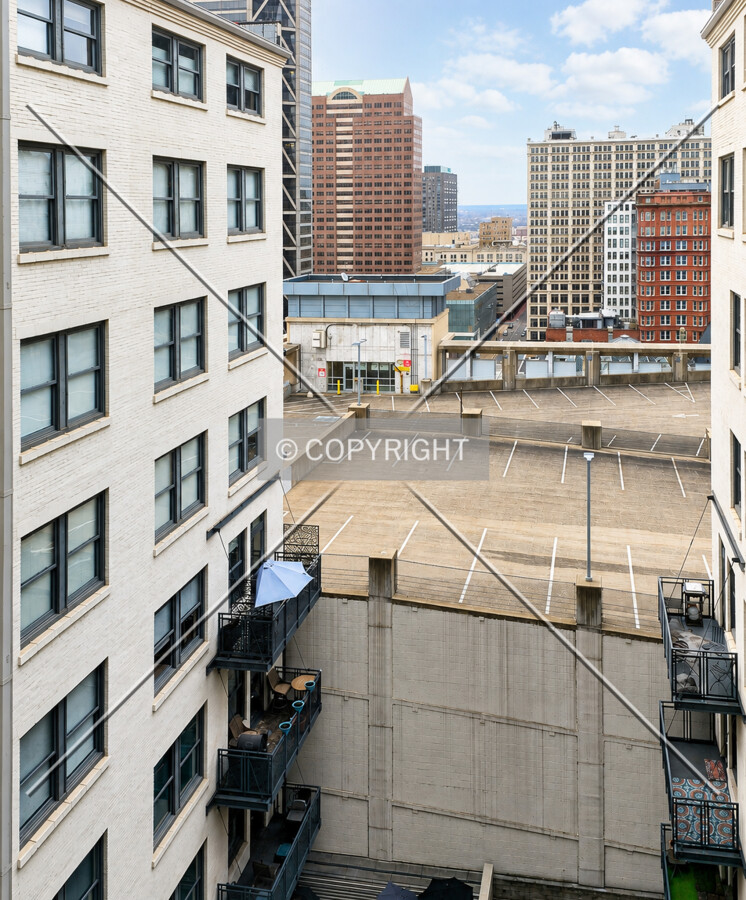 View from one of the upper-floor windows, Tuesday, February 11, 2025