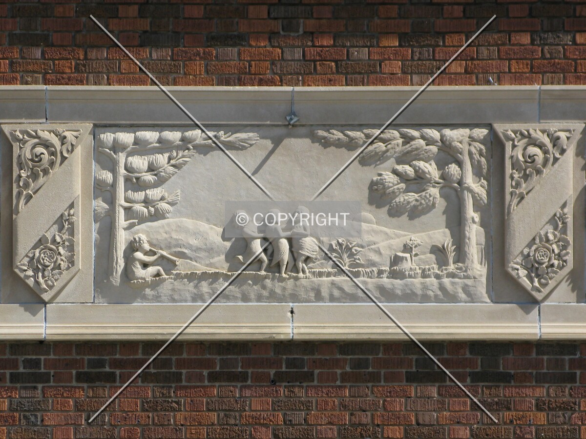 Bas relief above entrance