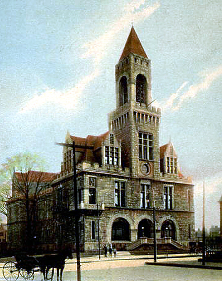 View from the north showing the building's original design
