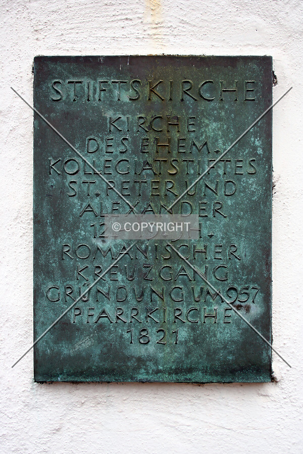 Historic plaque on the wall