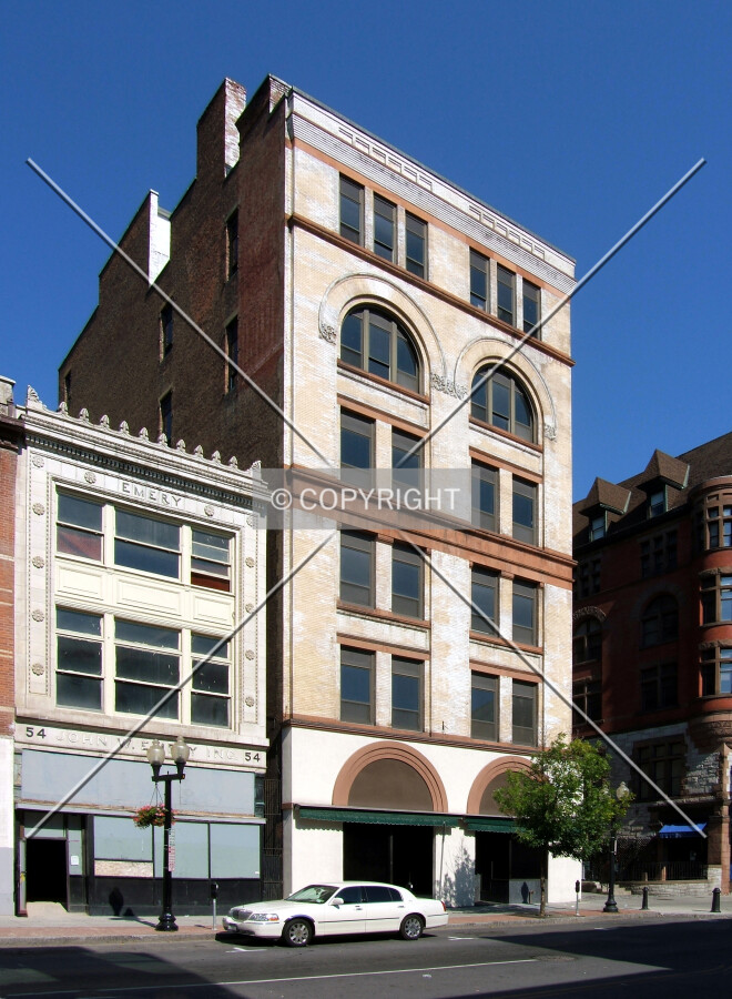 View from the southeast across North Pearl Street