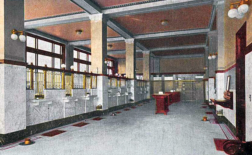 Banking room interior