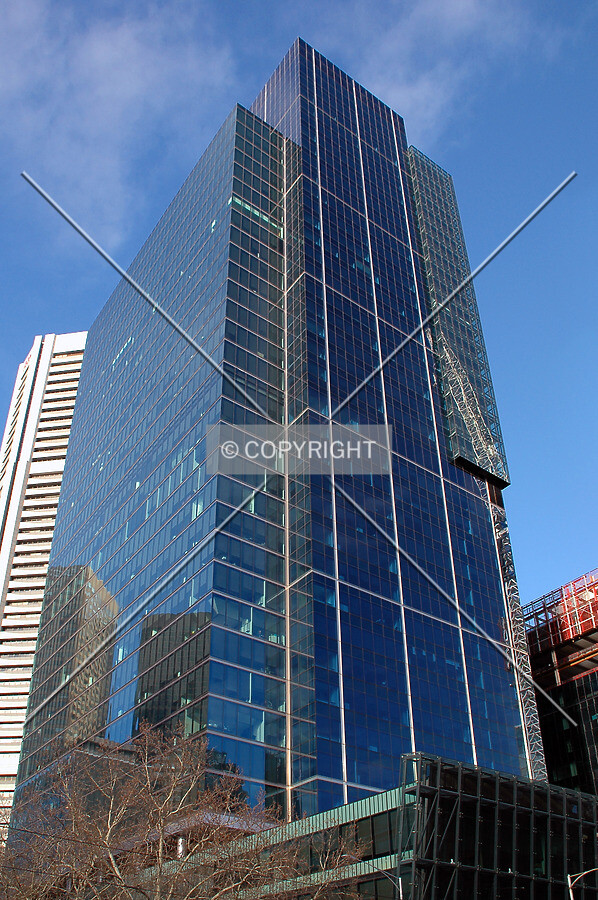 Looking up the northeast corner