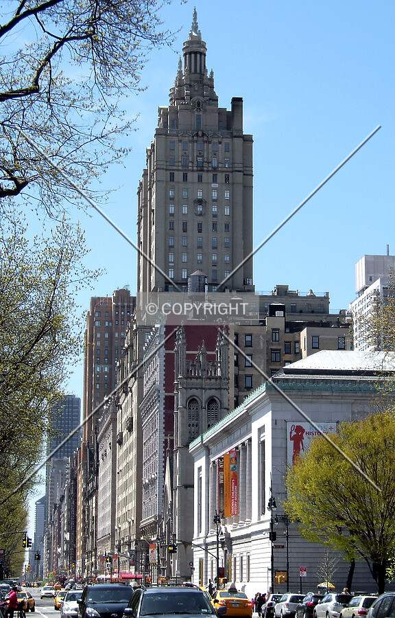 View from the northeast along Central Park West