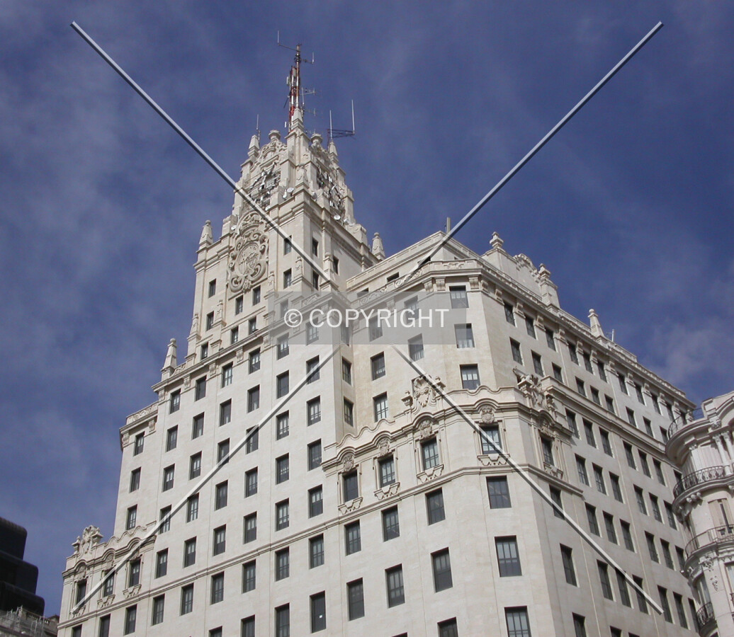 Building seen from Montera street