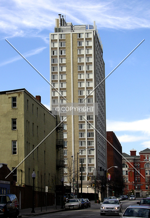 Looking west from North Charles Street
