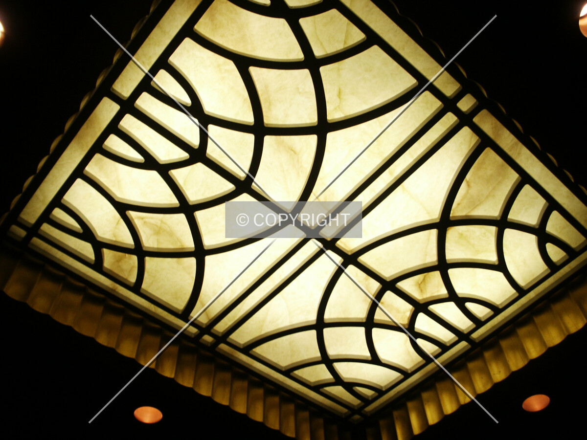 Ceiling of an elevator cab