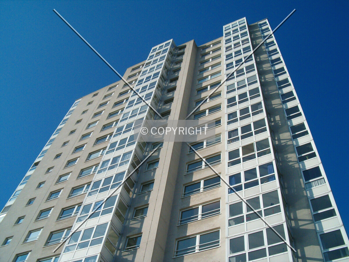 Looking up from the southeast