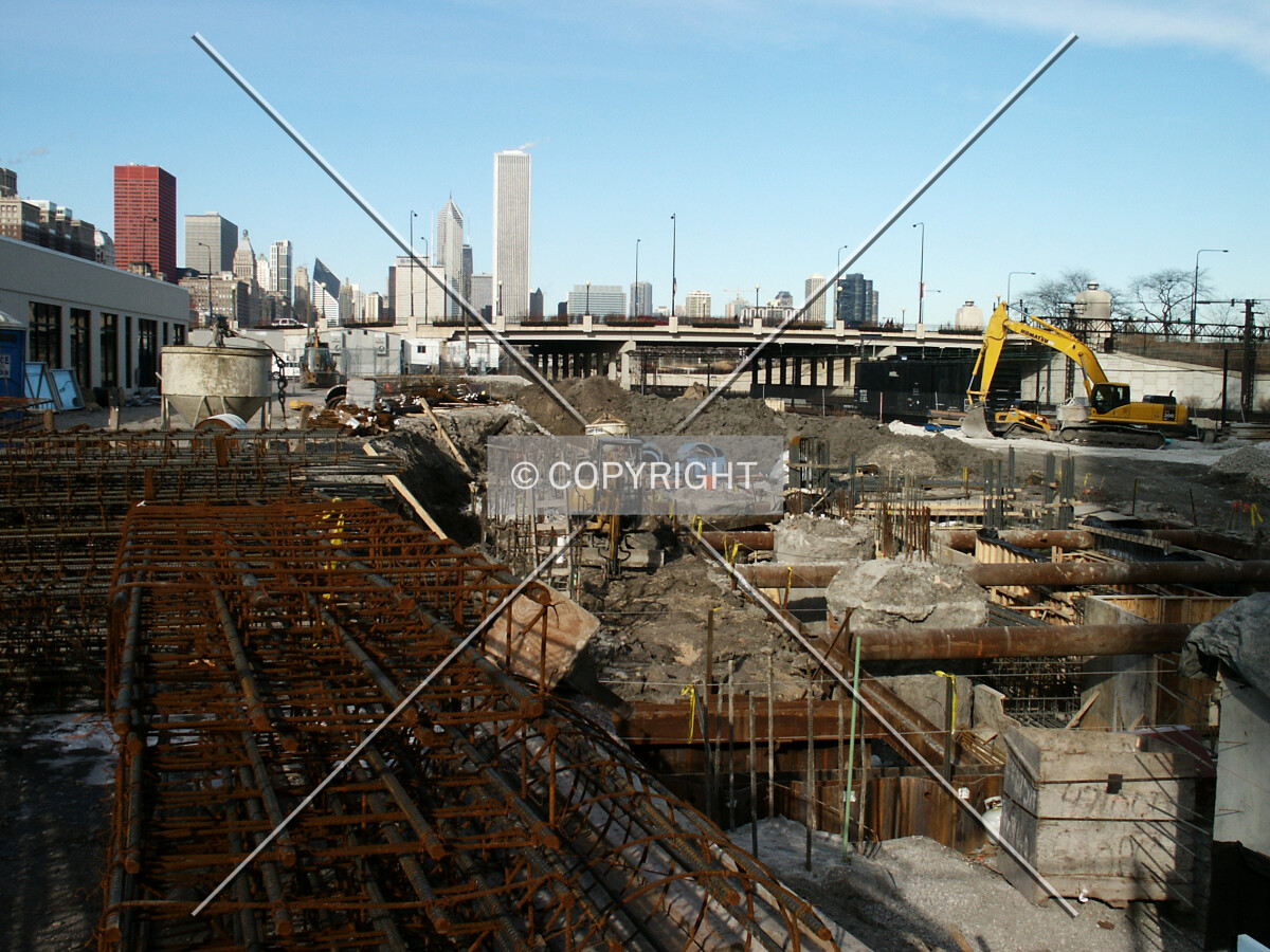 Looking north along the west side