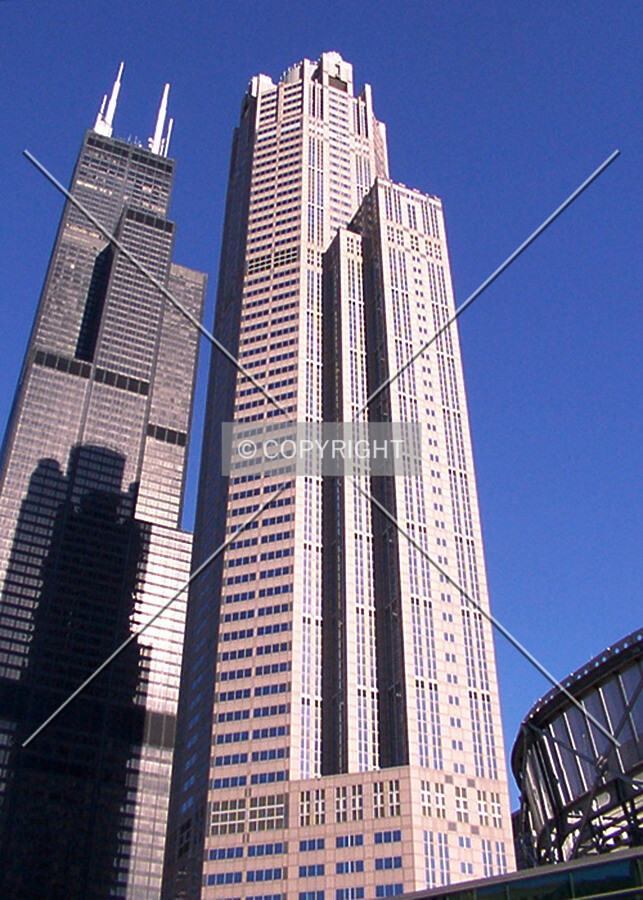 Casting its shadow on the Sears Tower