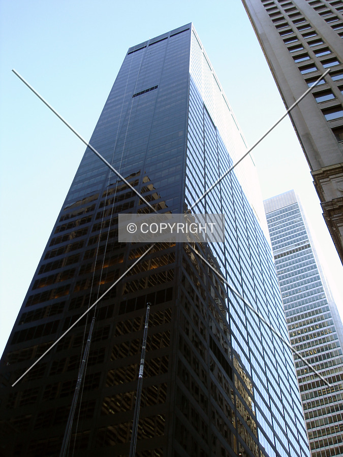 Looking up the southwest corner