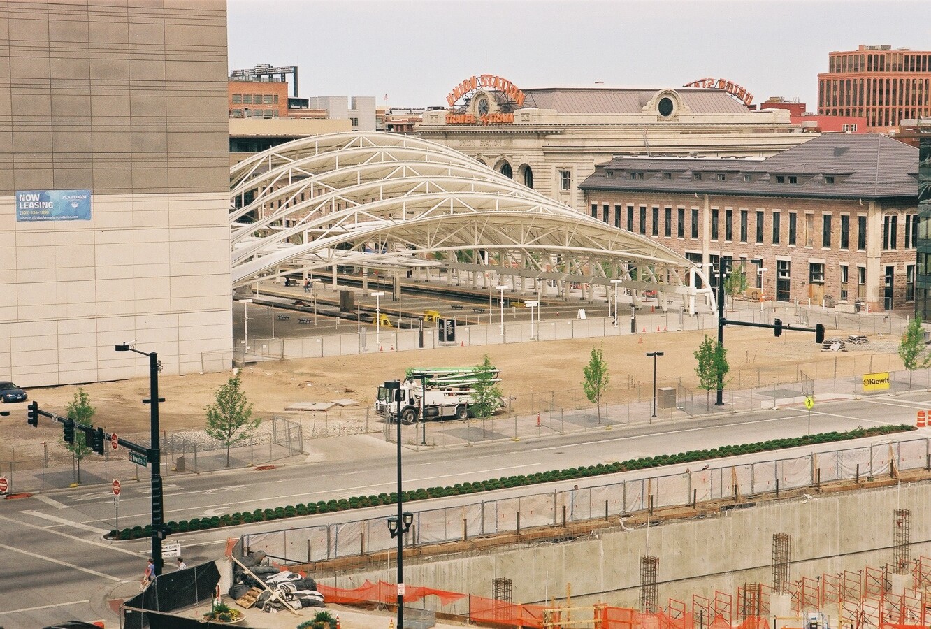 Looking northeast towards the site one year before construction