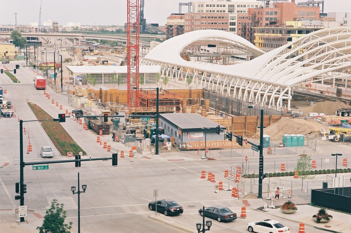 Elevated view from the southwest