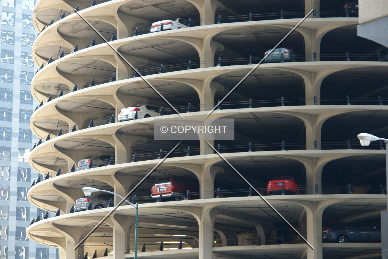 Cars on the parking floors
