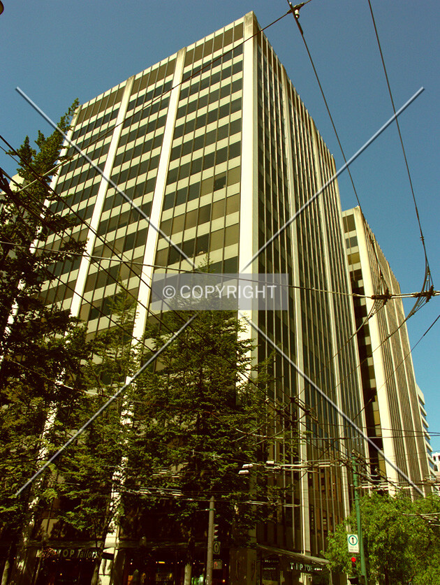 Northeast facade from Pender and Granville