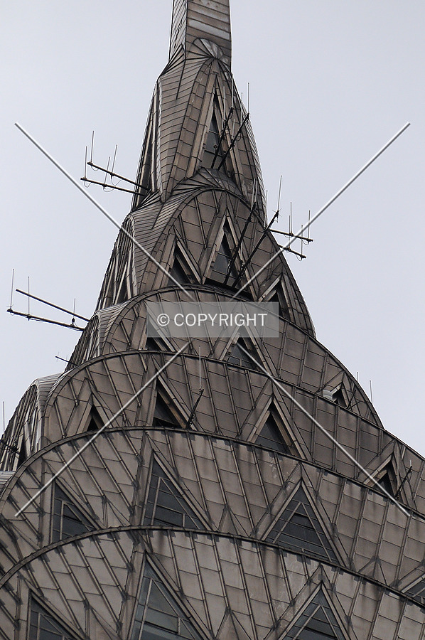 Close view to building's top