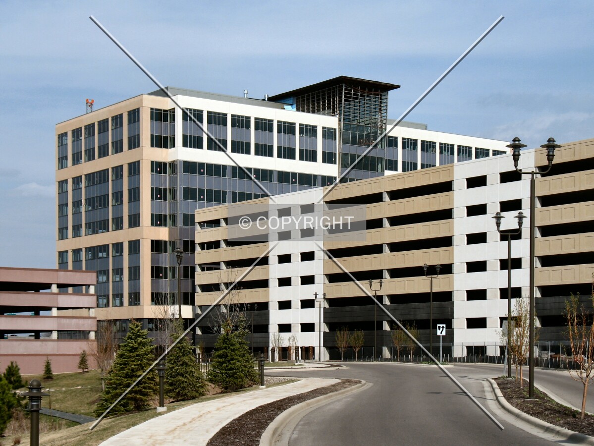 View to the northeast along the entrance drive