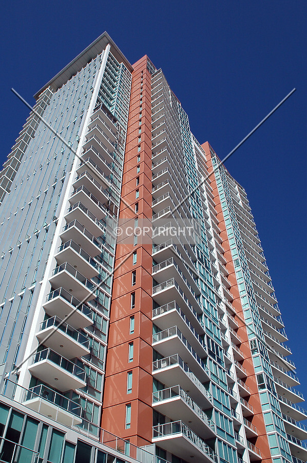 Looking up the northwest corner